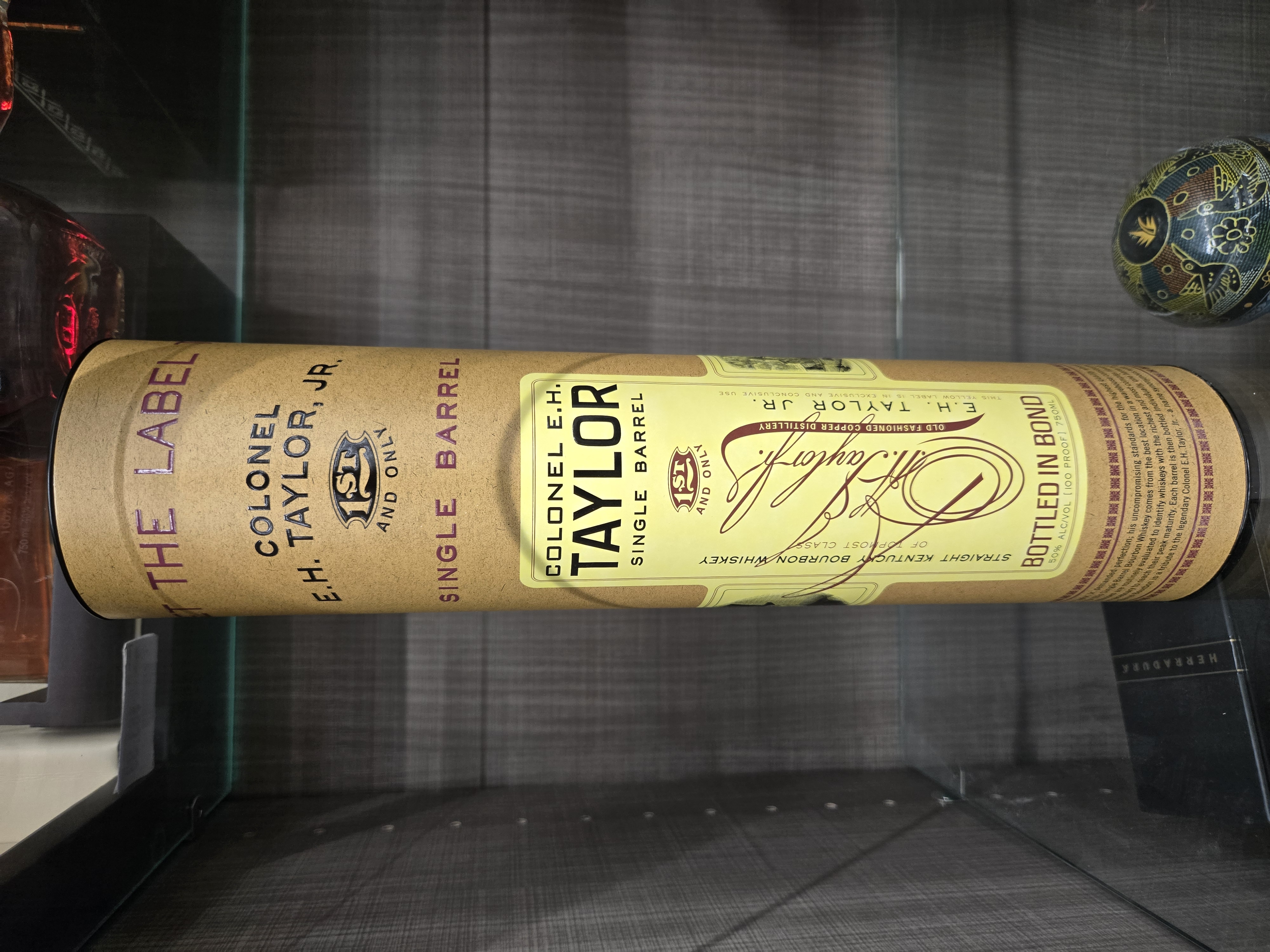 E.H. Taylor Single Barrel bourbon bottle at Five Star Liquor in Crown Point